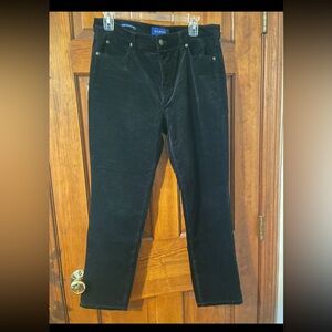 Talbots Black High Rise Straight-Leg Corduroy Pants Size 10p